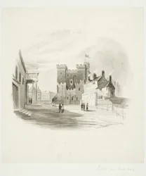 Le château depuis le tribunal du comté, Newcastle upon Tyne